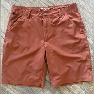 Ariat Men's Terracotta Flat Front Sequoia 10” Shorts 34 W